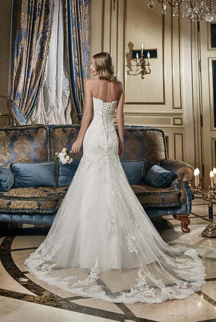 Свадебное платье Бланка. Силуэт Рыбка. Цвет Белый / Молочный. Вид 2