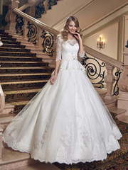 Свадебное платье Нинель. Силуэт Пышное. Цвет Белый / Молочный. Вид 1