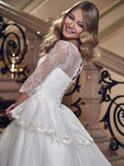 Свадебное платье Нинель. Силуэт Пышное. Цвет Белый / Молочный. Вид 2