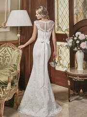 Свадебное платье Шанель. Силуэт Рыбка. Цвет Белый / Молочный. Вид 2