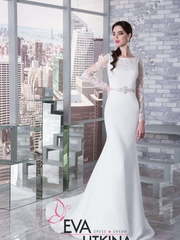 Свадебное платье Эльза. Силуэт Прямое, Рыбка. Цвет Белый / Молочный. Вид 1