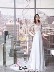 Свадебное платье Флоранс. Силуэт Прямое. Цвет Белый / Молочный, Айвори / Капучино. Вид 1