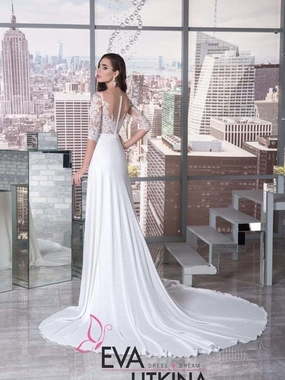 Свадебное платье Флоранс. Силуэт Прямое. Цвет Белый / Молочный, Айвори / Капучино. Вид 2