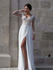 Свадебное платье Bristol. Силуэт Прямое. Цвет Белый / Молочный. Вид 1