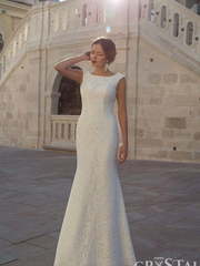 Свадебное платье Troya. Силуэт Прямое. Цвет Белый / Молочный, Айвори / Капучино. Вид 1