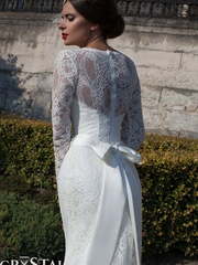 Свадебное платье Berta. Силуэт Прямое. Цвет Белый / Молочный. Вид 2