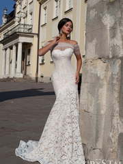 Свадебное платье Bianca. Силуэт Рыбка. Цвет Белый / Молочный, Айвори / Капучино. Вид 1