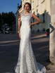 Свадебное платье Damask. Силуэт Прямое, Рыбка. Цвет Белый / Молочный. Вид 1
