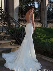 Свадебное платье Vizantia. Силуэт Прямое, Рыбка. Цвет Белый / Молочный. Вид 2