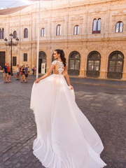 Свадебное платье Arrian. Силуэт Прямое. Цвет Белый / Молочный, Айвори / Капучино, Персик / Оранжевый. Вид 2