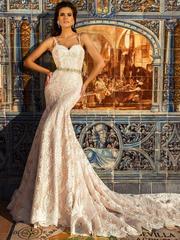 Свадебное платье Michell. Силуэт Рыбка. Цвет Айвори / Капучино, оттенки Розового. Вид 1