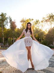 Свадебное платье Mia. Силуэт Прямое. Цвет Белый / Молочный, Айвори / Капучино. Вид 1