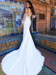 Свадебное платье Paloma. Силуэт Рыбка. Цвет Белый / Молочный. Вид 2