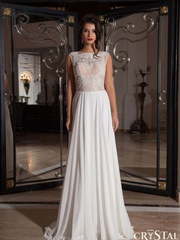 Свадебное платье Saledo. Силуэт Прямое. Цвет Белый / Молочный. Вид 1