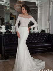 Свадебное платье Bellisima. Силуэт Рыбка. Цвет Белый / Молочный. Вид 1