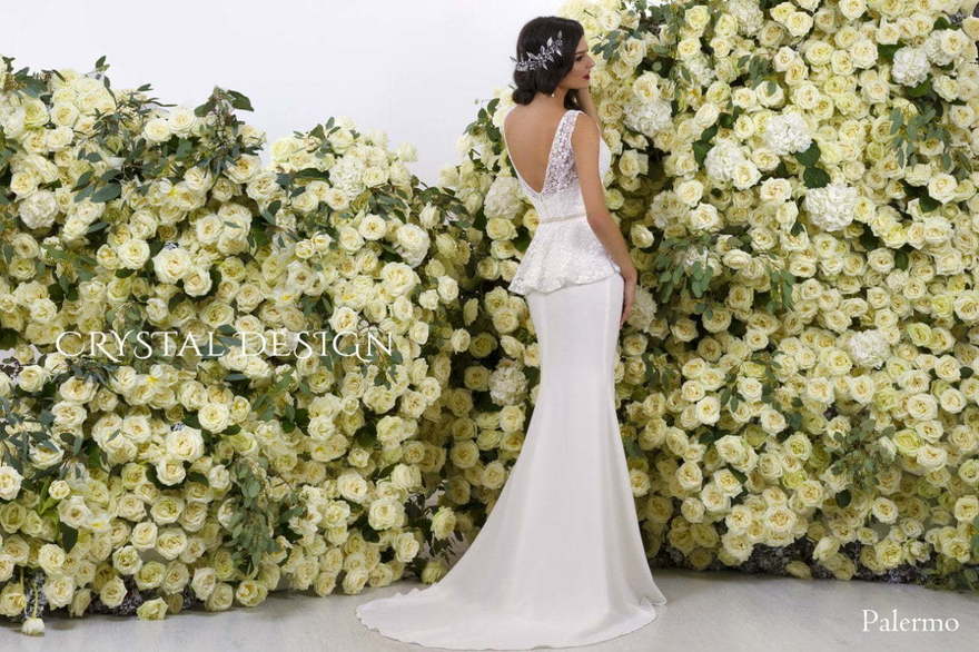 Свадебное платье Palermo. Силуэт Рыбка. Цвет Белый / Молочный. Вид 2