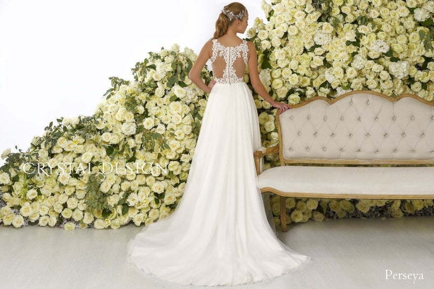 Свадебное платье Perseya. Силуэт Прямое. Цвет Белый / Молочный. Вид 2