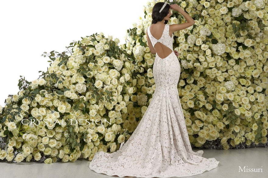 Свадебное платье Missuri. Силуэт Рыбка. Цвет Белый / Молочный. Вид 2