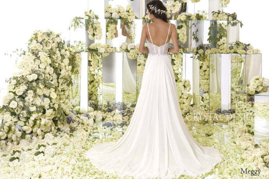 Свадебное платье Meggy. Силуэт Прямое. Цвет Белый / Молочный. Вид 2