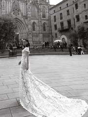 Свадебное платье Eshly. Силуэт Рыбка. Цвет Белый / Молочный, Айвори / Капучино. Вид 2