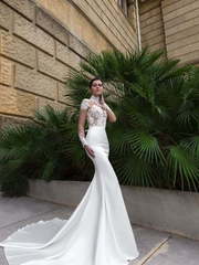 Свадебное платье Alisiya. Силуэт Рыбка. Цвет Белый / Молочный. Вид 1