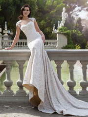 Свадебное платье Kolins. Силуэт Прямое, Рыбка. Цвет Белый / Молочный, Айвори / Капучино. Вид 1