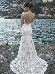 Свадебное платье Anoeta. Силуэт Рыбка. Цвет Белый / Молочный, Айвори / Капучино. Вид 2