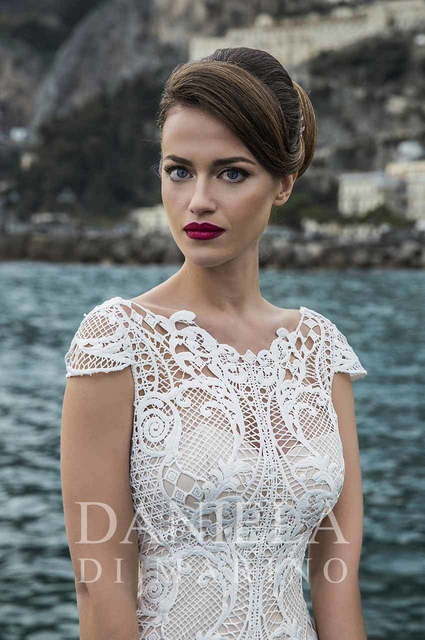 Свадебное платье Anoeta. Силуэт Рыбка. Цвет Айвори / Капучино, Белый / Молочный. Вид 3