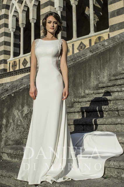 Свадебное платье Aurelia 1. Силуэт Прямое. Цвет Белый / Молочный. Вид 1
