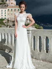 Свадебное платье Aura. Силуэт Прямое. Цвет Белый / Молочный. Вид 1