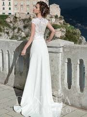 Свадебное платье Aura. Силуэт Прямое. Цвет Белый / Молочный. Вид 2