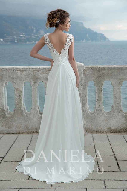 Свадебное платье Amily. Силуэт Прямое. Цвет Белый / Молочный. Вид 2