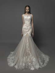Свадебное платье Dainerris. Силуэт Рыбка. Цвет Белый / Молочный, Айвори / Капучино. Вид 1