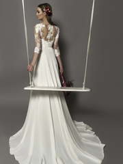 Свадебное платье Leyla. Силуэт Прямое. Цвет Белый / Молочный. Вид 2