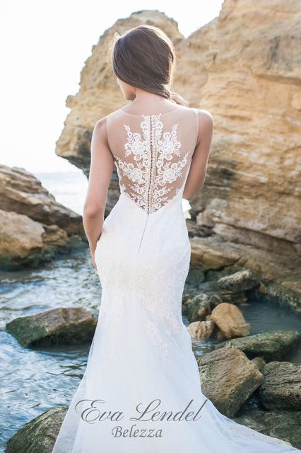 Свадебное платье Belezza. Силуэт Рыбка. Цвет Белый / Молочный. Вид 3