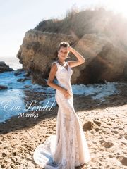 Свадебное платье Marika. Силуэт Рыбка. Цвет Айвори / Капучино. Вид 1