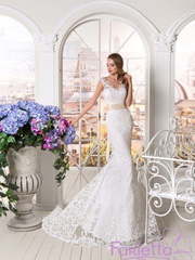 Свадебное платье Женева. Силуэт Рыбка. Цвет Белый / Молочный. Вид 1