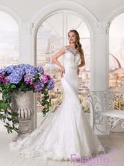 Свадебное платье Валетта. Силуэт Рыбка. Цвет Белый / Молочный. Вид 1