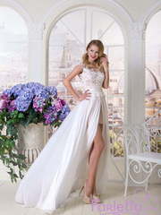 Свадебное платье Майорка. Силуэт Прямое. Цвет Белый / Молочный, Айвори / Капучино. Вид 1