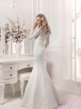 Свадебное платье Ваниль. Силуэт Рыбка. Цвет Белый / Молочный. Вид 2