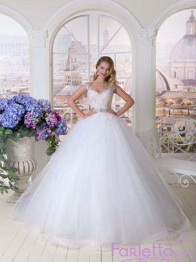 Свадебное платье Сидней. Силуэт Пышное. Цвет Белый / Молочный. Вид 1