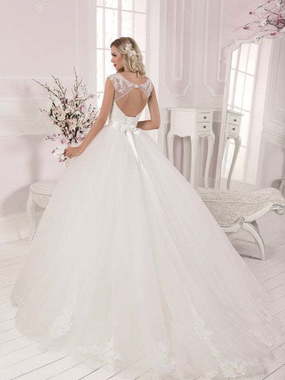 Свадебное платье Гортензия. Силуэт Пышное. Цвет Белый / Молочный. Вид 2
