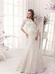 Свадебное платье Крокус. Силуэт Рыбка. Цвет Белый / Молочный. Вид 1