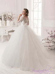 Свадебное платье Лотос. Силуэт Пышное. Цвет Белый / Молочный. Вид 2