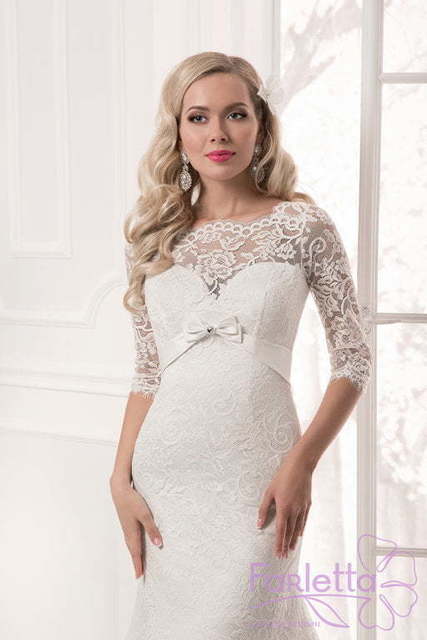 Свадебное платье Франжипани. Силуэт Рыбка. Цвет Белый / Молочный. Вид 3