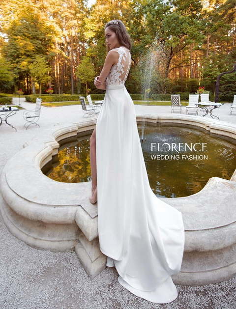 Свадебное платье Amontillado. Силуэт Прямое. Цвет Белый / Молочный. Вид 2