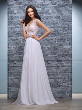 Свадебное платье Elektra. Силуэт Прямое. Цвет Белый / Молочный. Вид 1