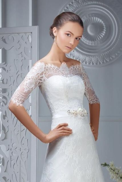 Свадебное платье Kalina. Силуэт Прямое. Цвет Белый / Молочный. Вид 2