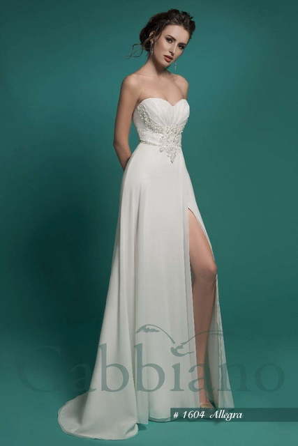 Свадебное платье Аллегра. Силуэт Прямое. Цвет Белый / Молочный. Вид 1