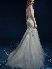 Свадебное платье Бералди. Силуэт Рыбка. Цвет Белый / Молочный, Айвори / Капучино, Персик / Оранжевый. Вид 2